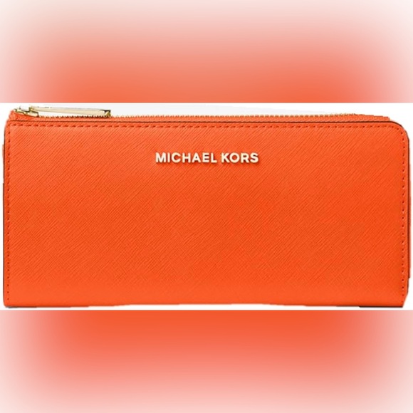 Michael Kors Handbags - Michael Kors Jet Set Travel Wallet in Poppy